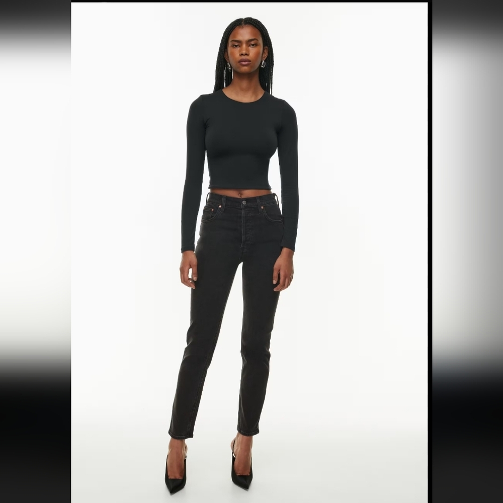 Denim Forum Yoko High-rise Slim Frayed Ankle Charcoal Jeans
